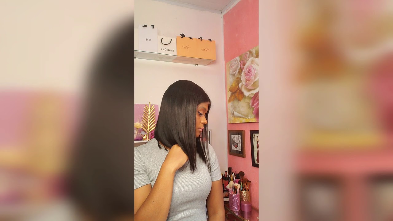 Front lace humana chanel long bob  40 cm a pronta Entrega