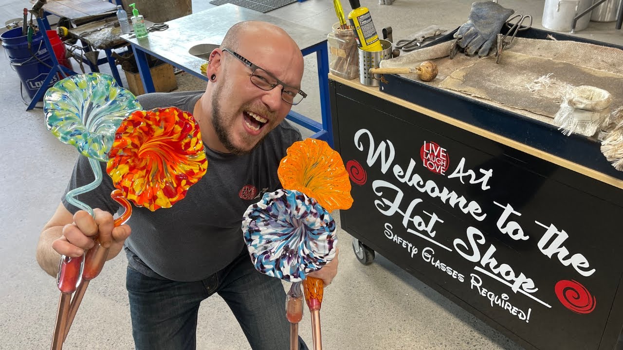 GLASS BLOWING Flowers in Portland, OR!