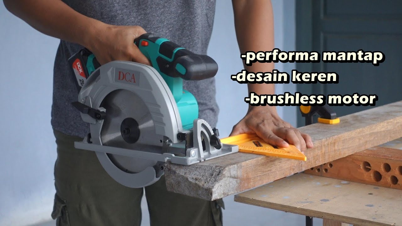 dca nih.. senggol doongg!! - tes dan review DCA ADMY02-185 cordless brushless circular saw 7 inch