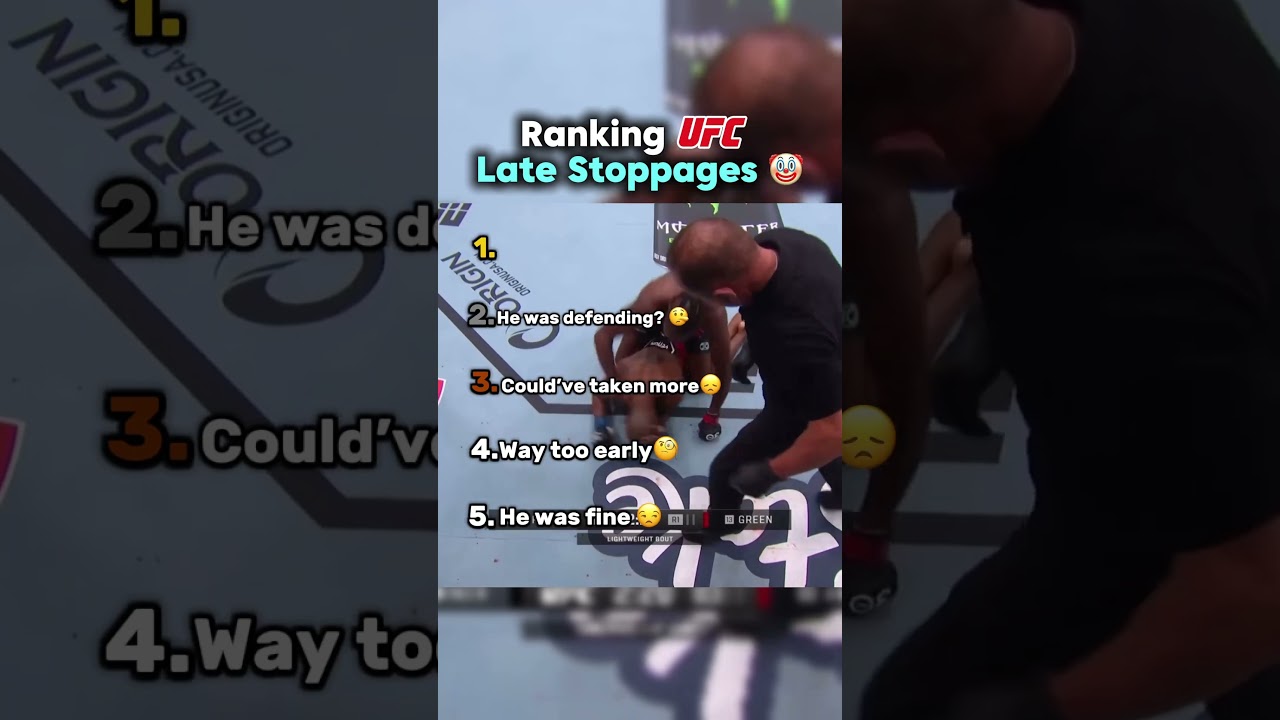 Ranking UFC Late Stoppages #ufc