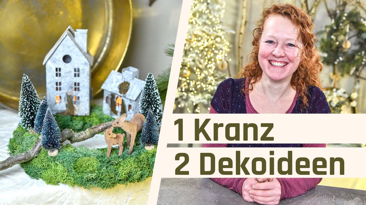 1 DIY-Box 2 Deko-Ideen | Türkranz als Weihnachtsdeko oder Tischkranz