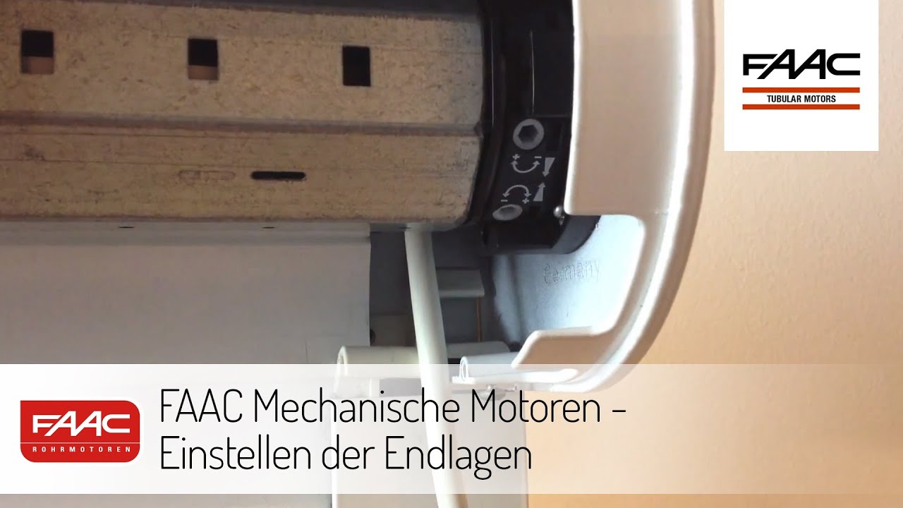 FAAC Mechanische Motoren - Einstellen der Endlagen