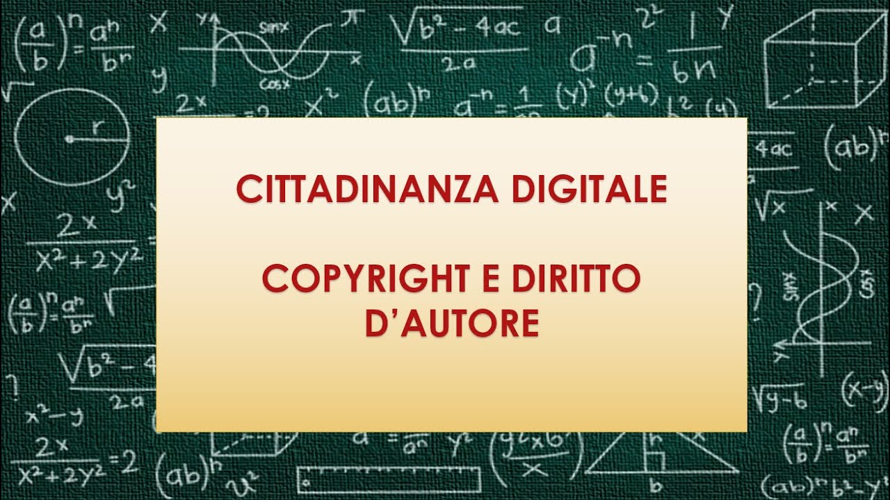Cittadinanza digitale: Copyright e diritto d'autore