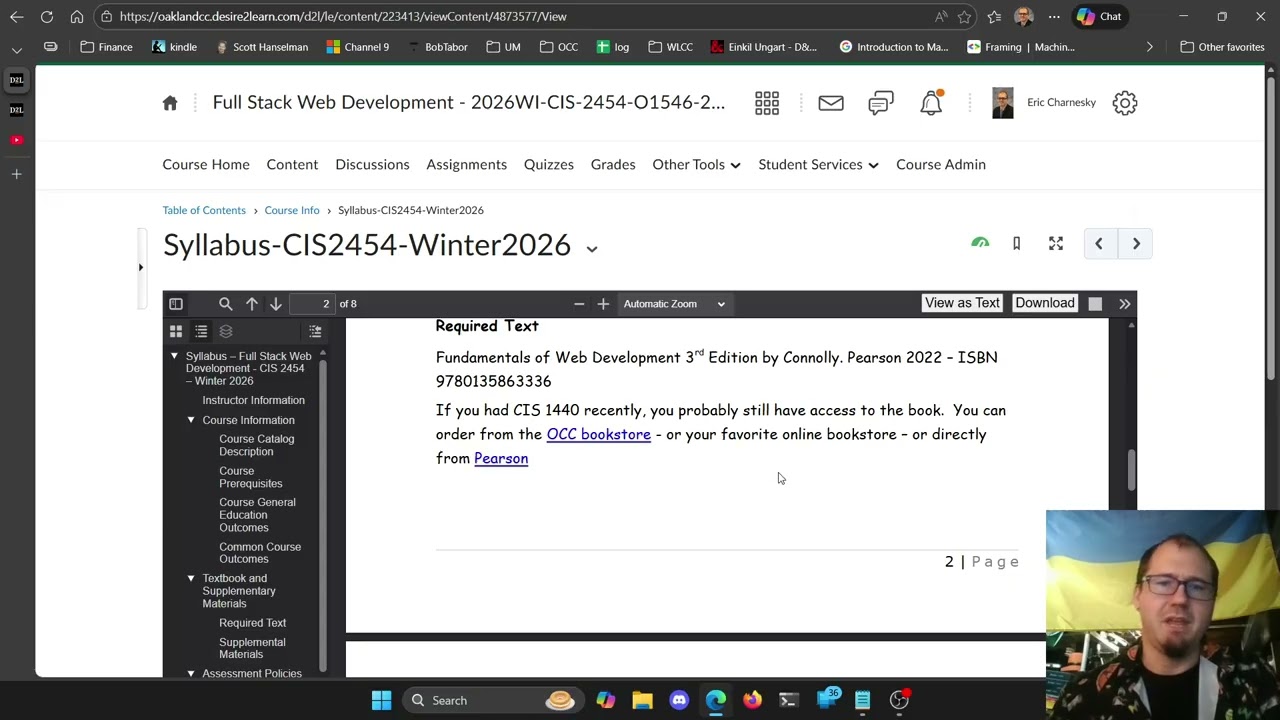 CIS 2454 — Разработка веб-приложений полного цикла — Зимний семестр 2026 — Введение в курс