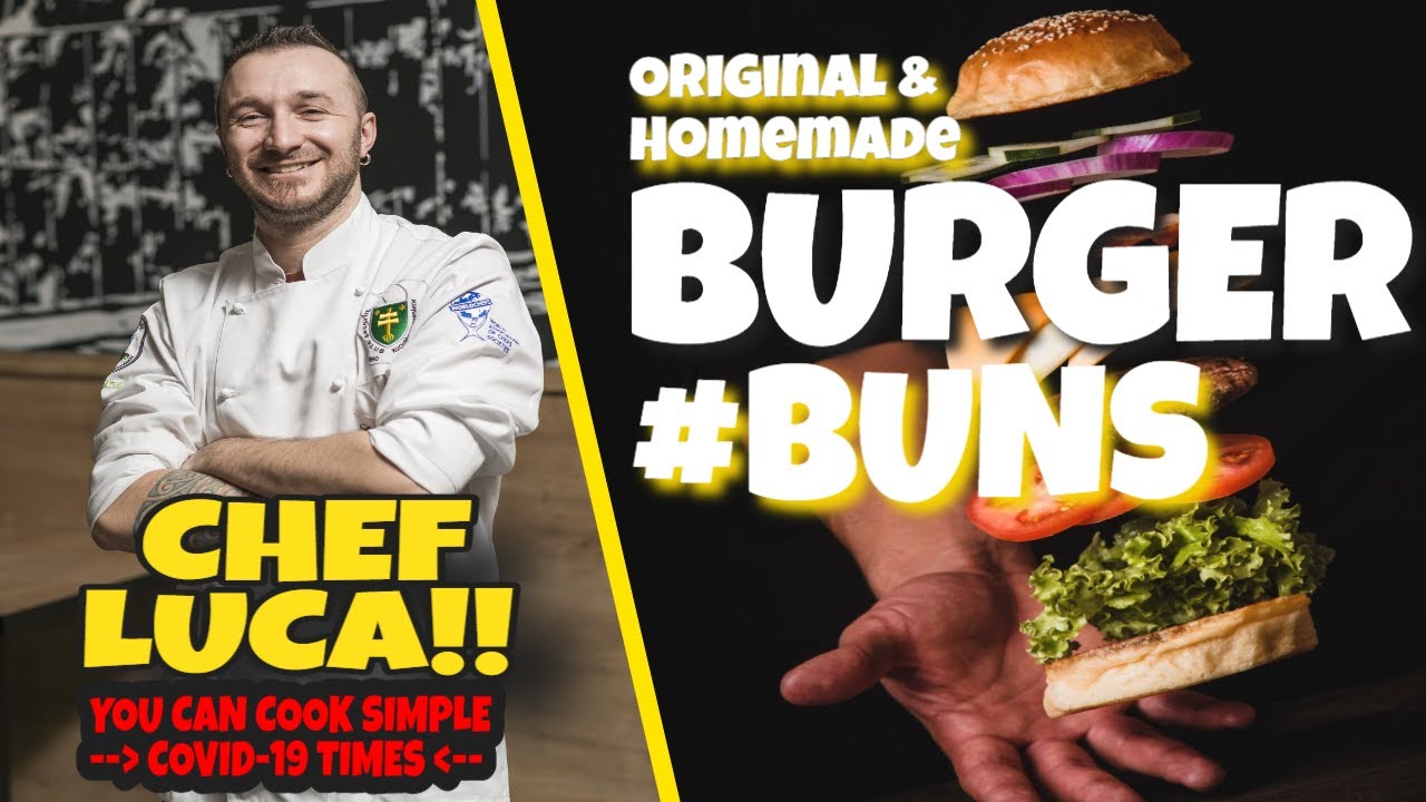 How To Make Burger Buns Black | Chef Luca Cooking With You | Tutorial How To Make Burger Buns Black