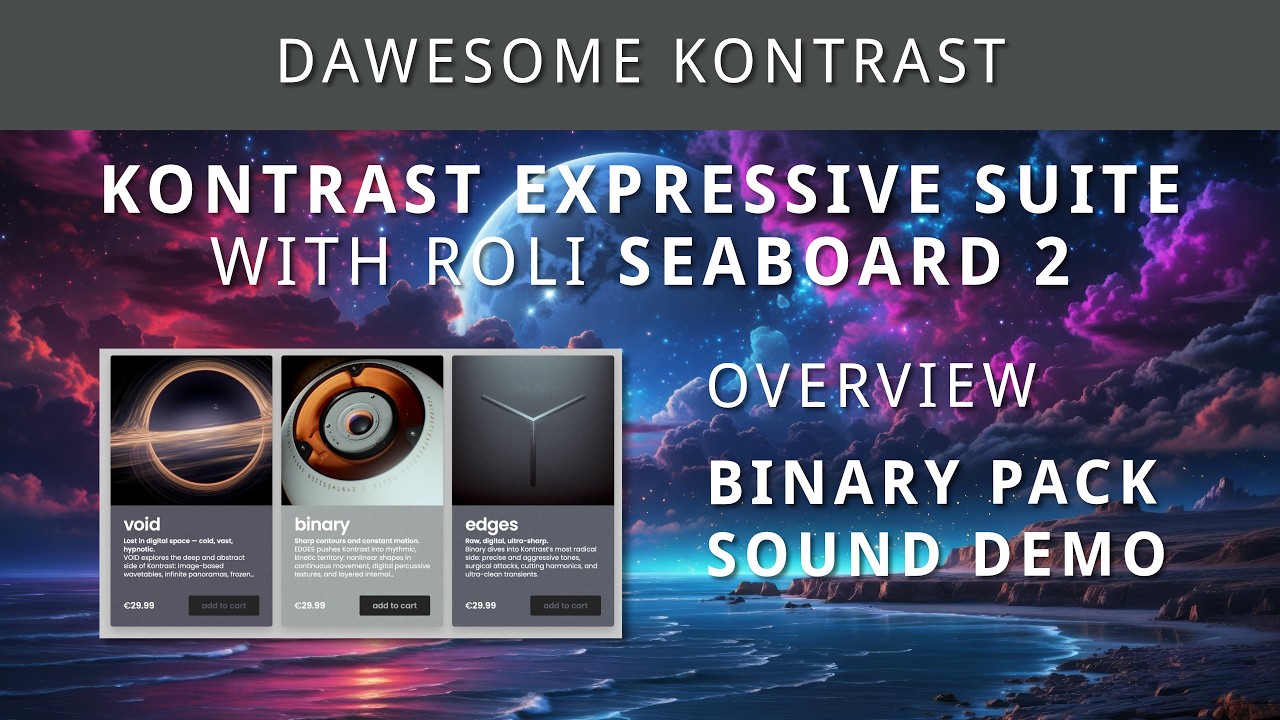 Dawesome KONTRAST - Expressive Suite Binary Pack Sound Demo with Roli Seaboard 2