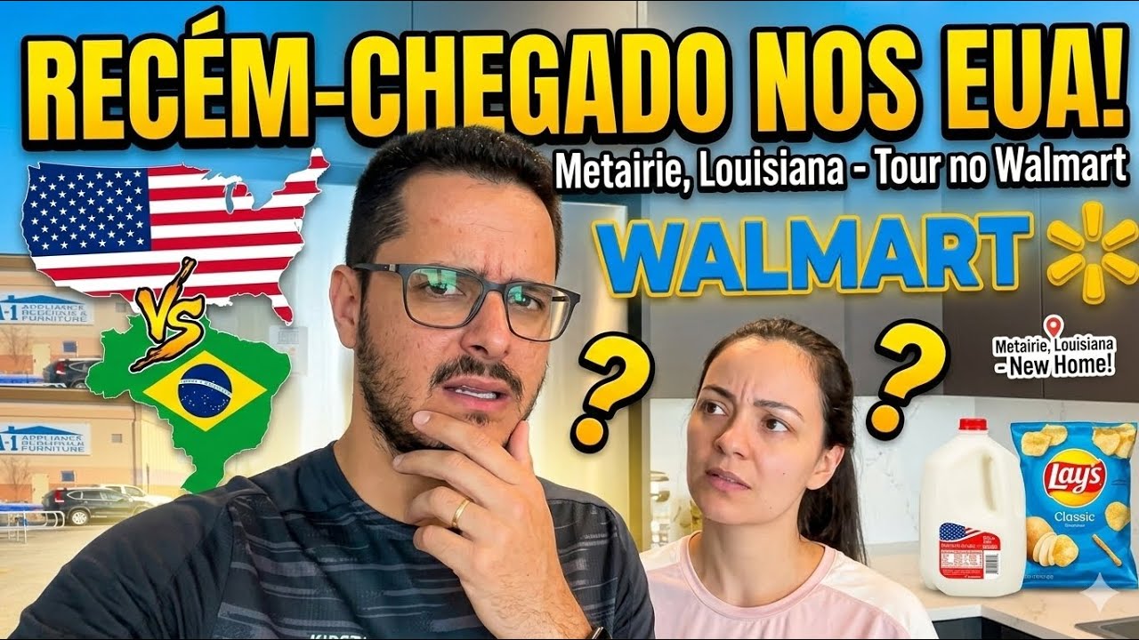 Nossas PRIMEIRAS IMPRESSÕES de Metairie (Lado de New Orleans) + Compras no Walmart! 🇺🇸