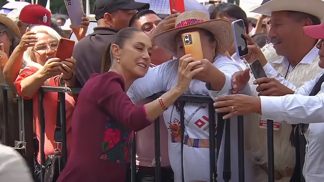 El recorrido de Claudia Sheinbaum saludando al pueblo