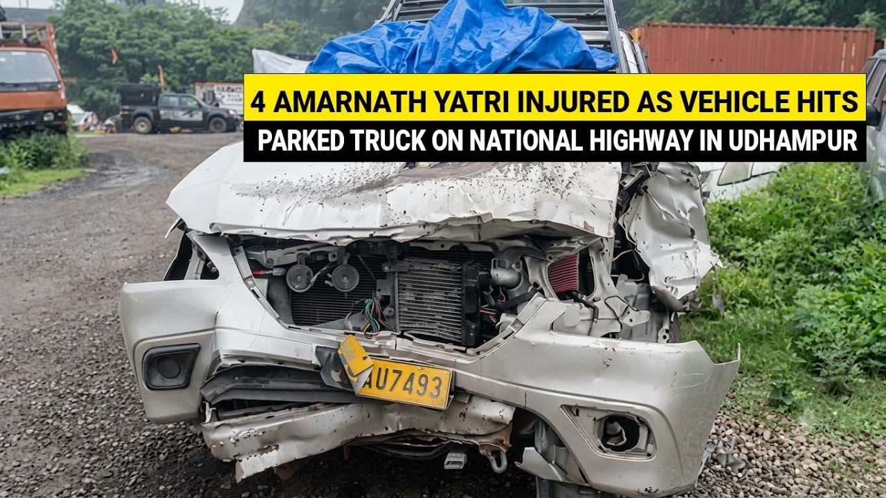 4 Amarnath Yatri injured as vehicle hits parked Truck on National Highway in Udhampur