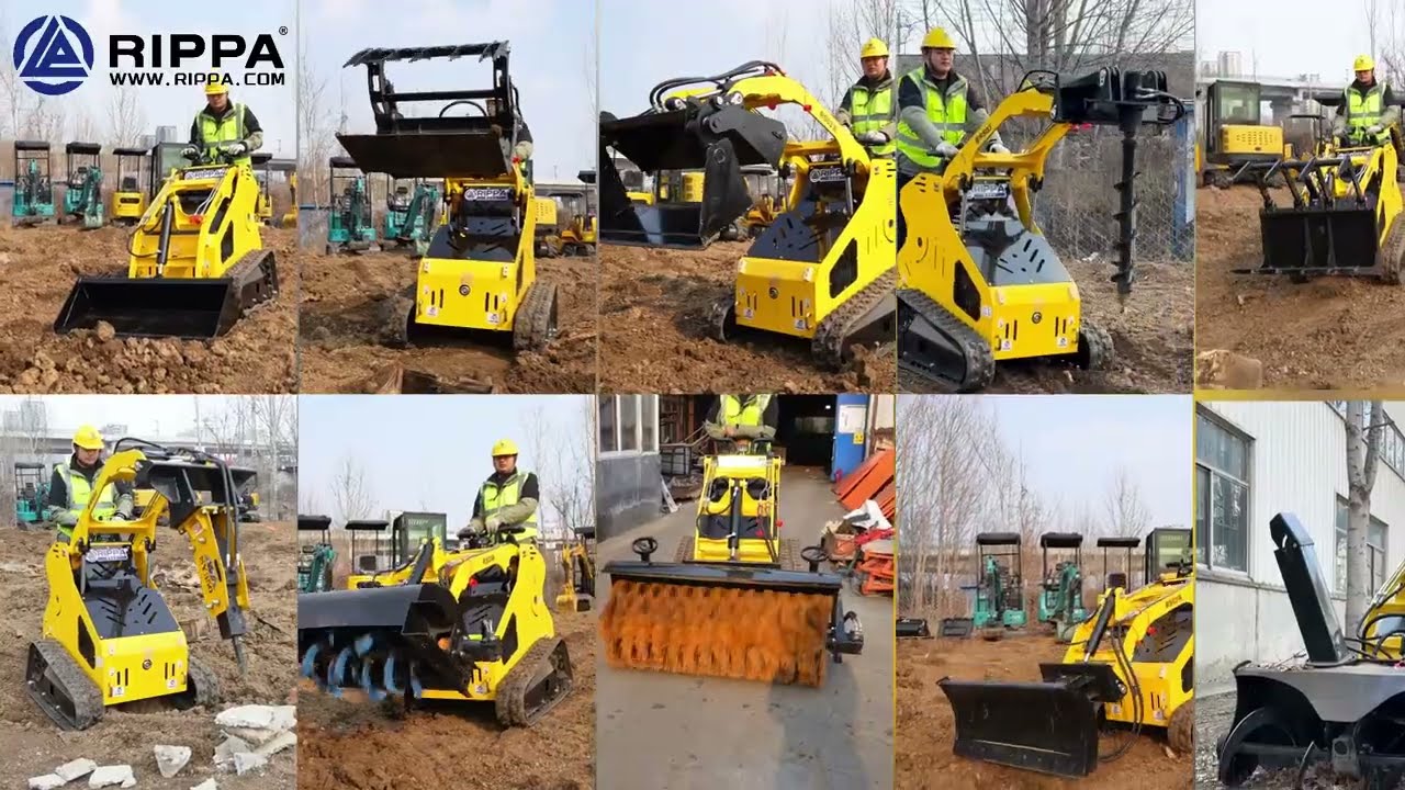 RS03-10 Attachment Operation#mini loader#rippa#skidsteer #loader #skid steer loader#factory#machine