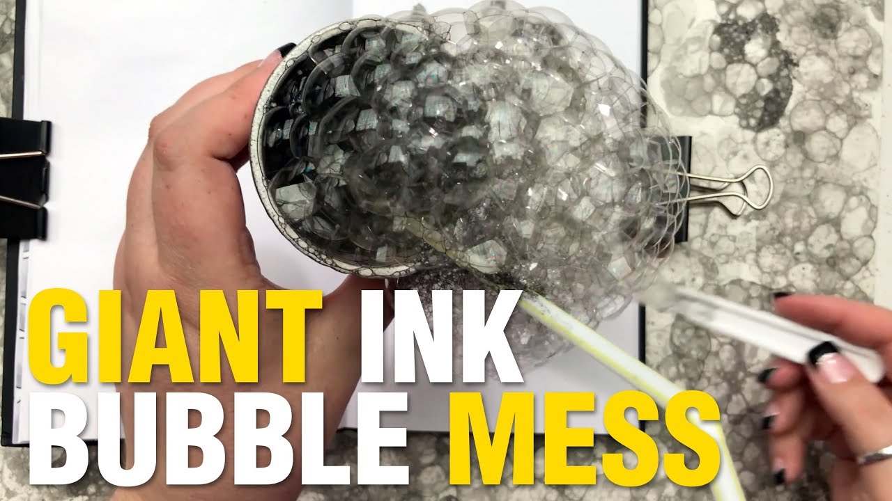 Blowing Ink Bubbles - Inktober 