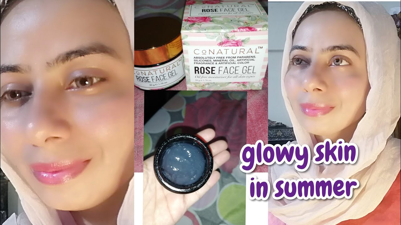 Conatural rose face gel review | zartasha zar | rose face gel |