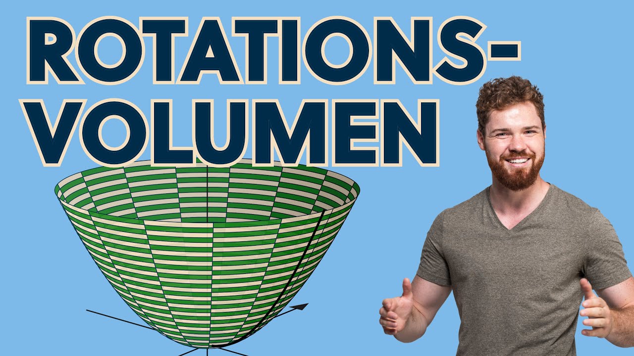 Volumen Rotationskörper (um Y-Achse) berechnen, BEISPIEL + Herleitung Rotationsvolumen