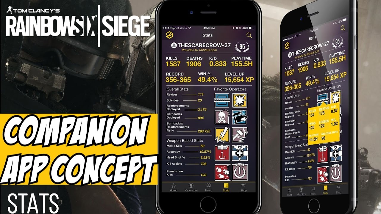 Rainbow Six Siege Companion App Concept by Cody Smith iOS Android