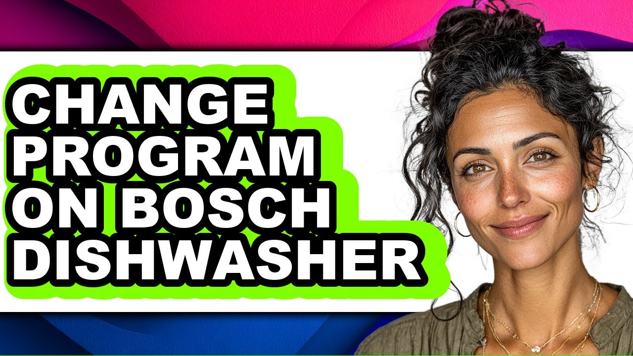 How to Change Program on Bosch Dishwasher (only Way)