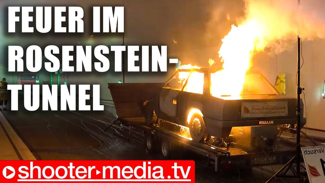 🔥 Feuer im neuen Rosensteintunnel 🔥 Sicherheitstest vor Eröffnung  🆘  Brandsimulation  🆘