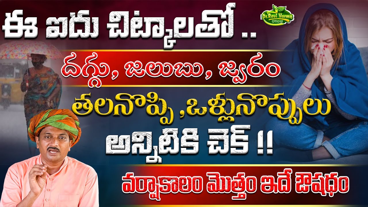 ఈ ఐదు చిట్కాలతో దగ్గు ,జలుబు ,జ్వరం తలనొప్పి ,ఒళ్లునొప్పులు అన్నిటికి చెక్ | Dr.Ravivarma Official