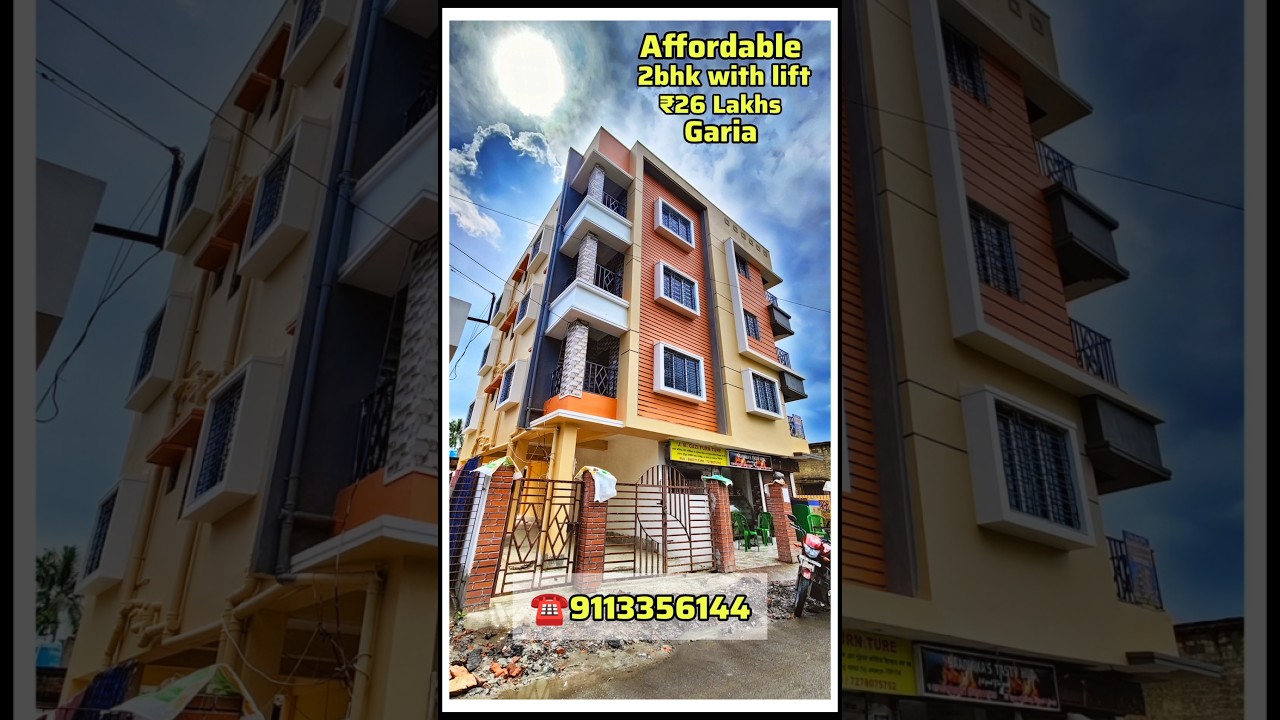 2BHK Flat For sale in kolkata Garia 750sqft 1st Floor with Lift ☎️9113356144  ₹26Lakhs #2bhk #flat