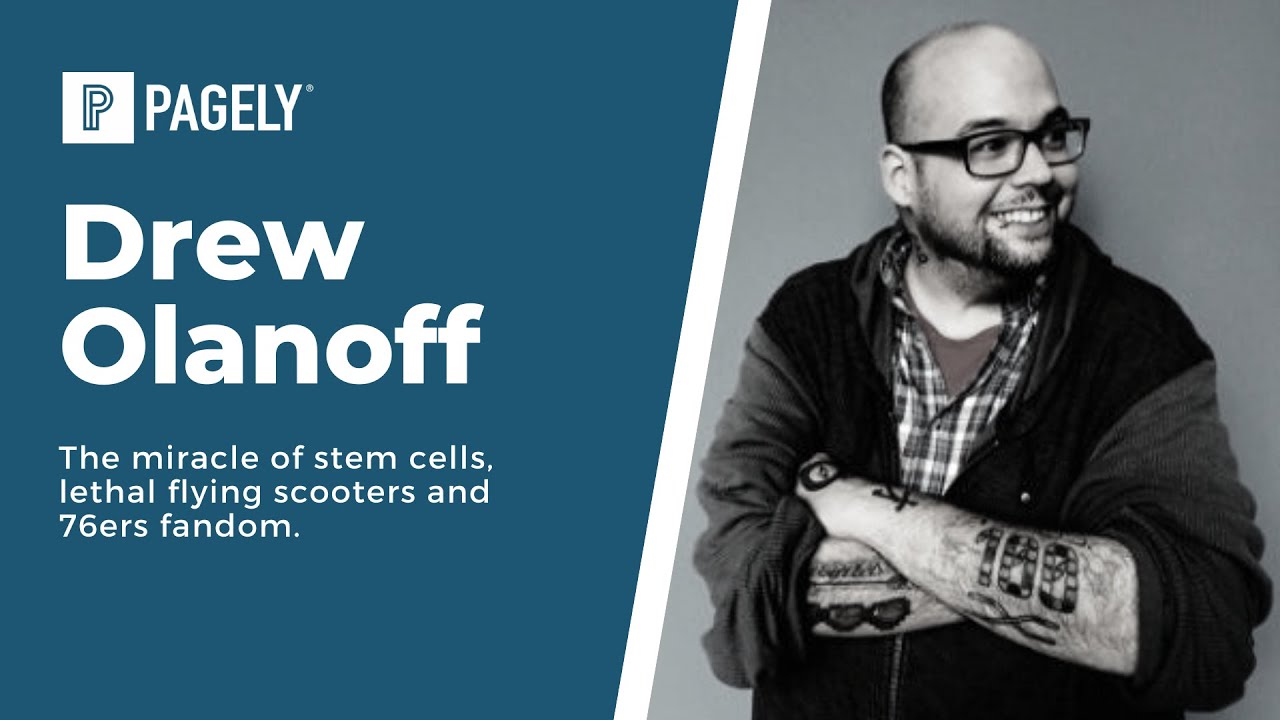Ep 21: Drew Olanoff. The miracle of stem cells, lethal flying scooters and 76ers fandom