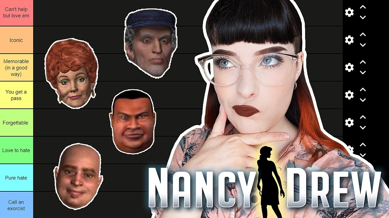 ranking (almost) every Nancy Drew video game character (tier list)
