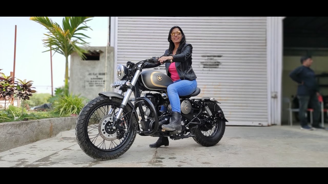 Royal enfield Classic 350 modified into a bobber