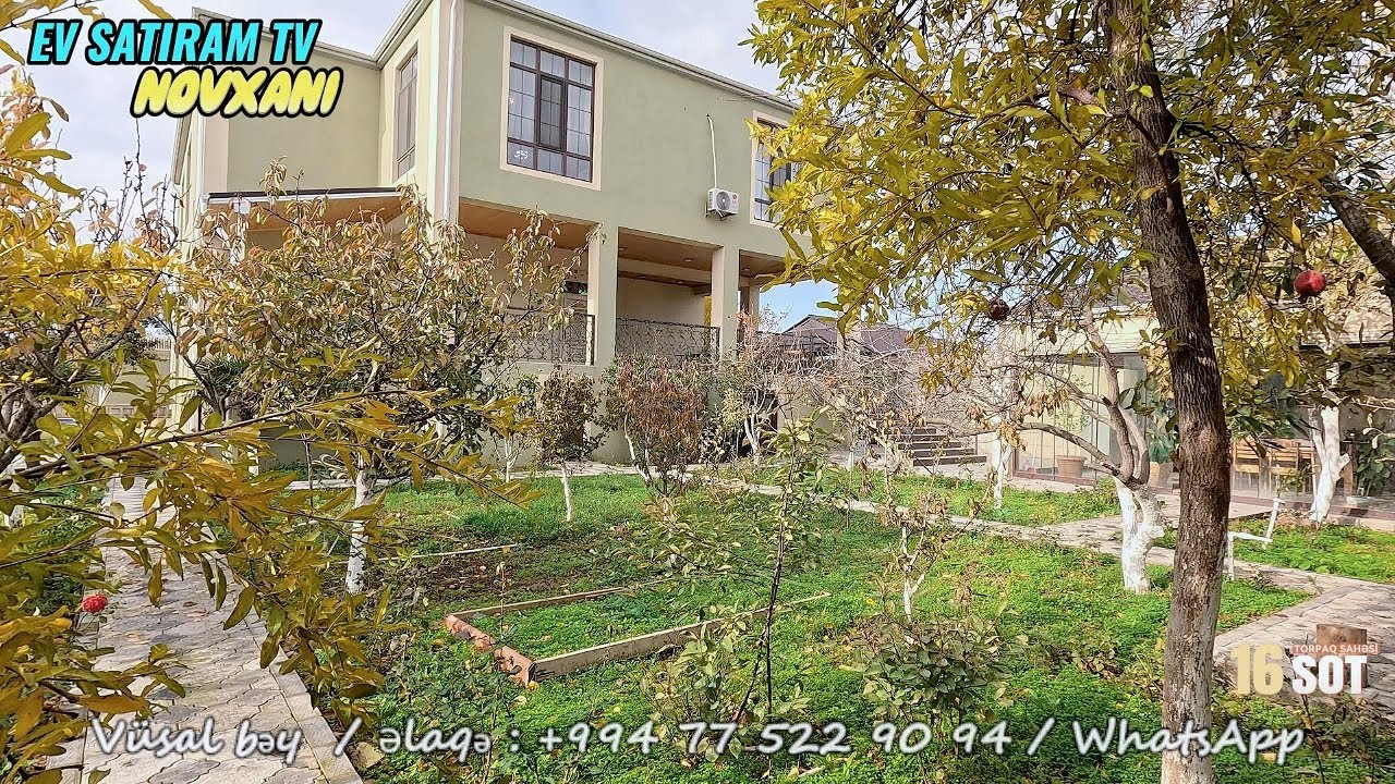 Barter Mümkündür! Novxanıda 🌳16 Sotda Hovuzlu, Bağlı-Bağçalı Ev🏡/Недвижимость  / EV SATIRAM TV