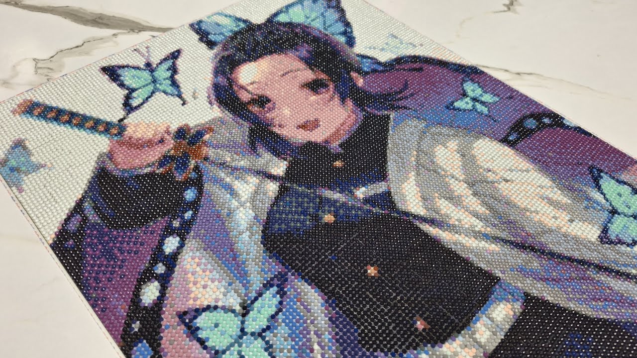Diamond painting ASMR 보석십자수 [코쵸우 시노부] part 4 ~ 완성