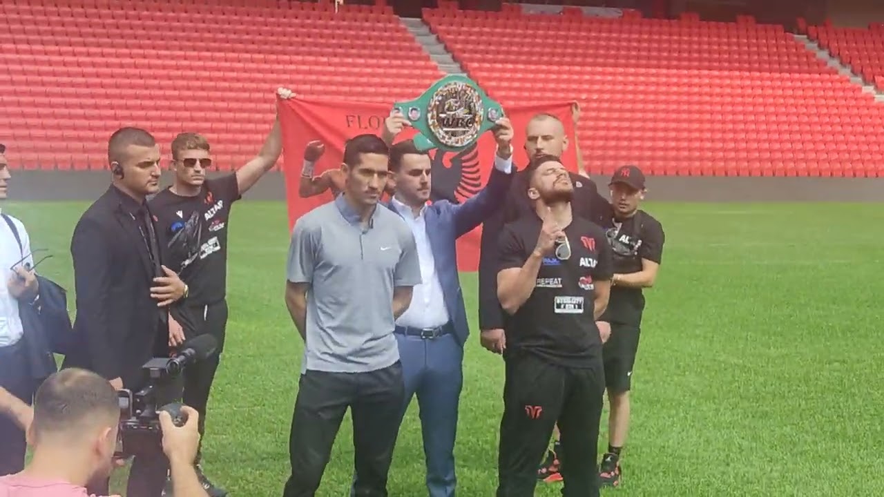 Florian Marku with Aden Jashari song, face-off Miguel Parra Ramirez