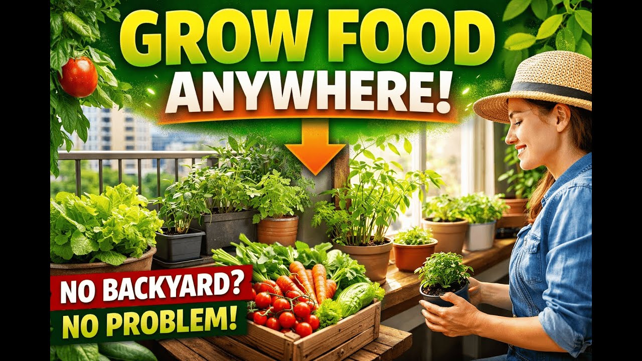 No Land Needed, how a Small Space Can Feed Your Family.