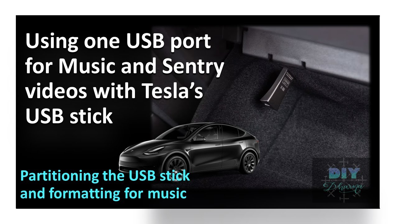 Используется один USB-накопитель для музыки и видео с видеорегистратора Tesla и системы Sentry.