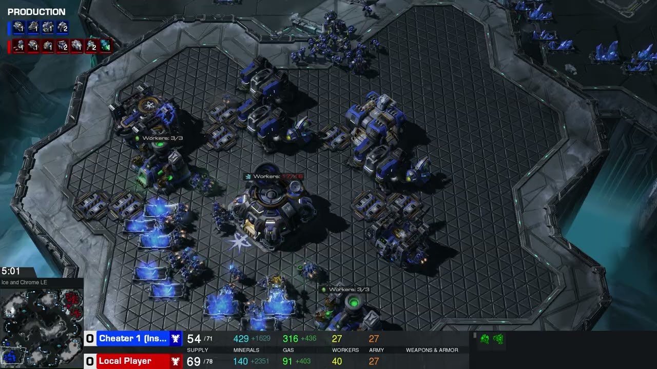 StarCraft 2 | Offline Replay | TvT | MicroMachine v1.18.0 | Cheater Insane Air | python-sc2 Local