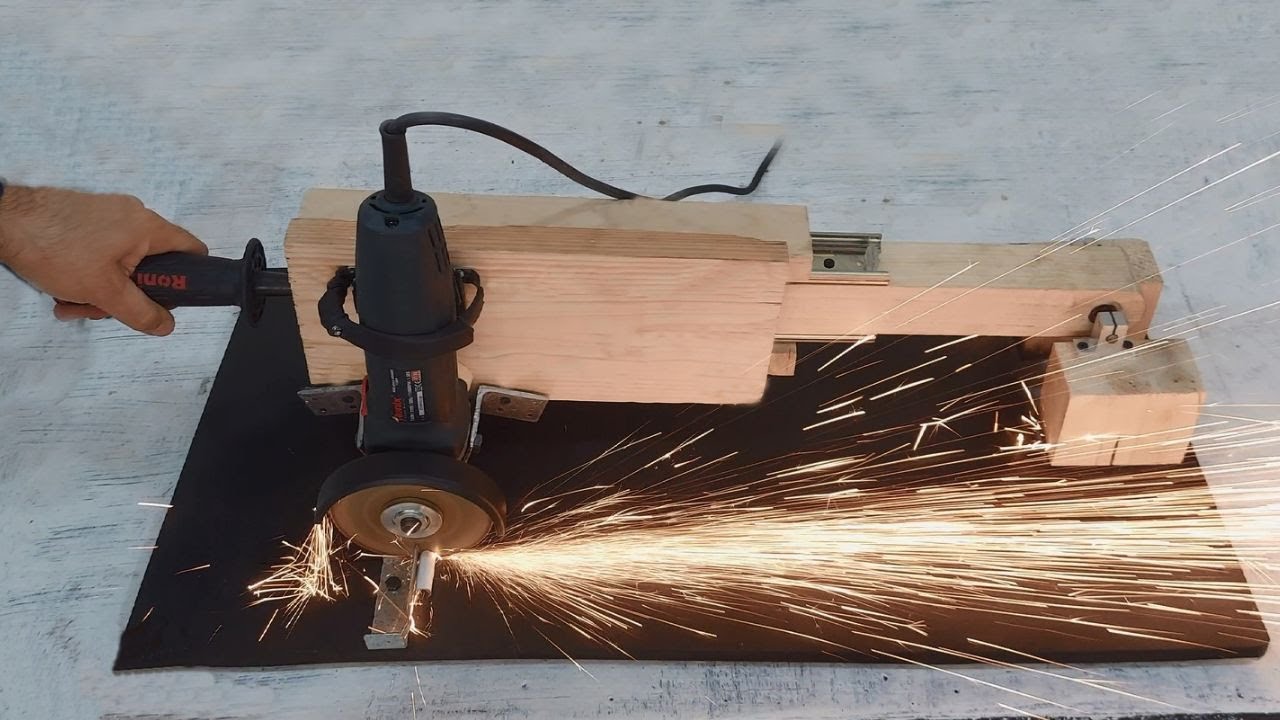 DIY:Wooden stand for angle grinder.