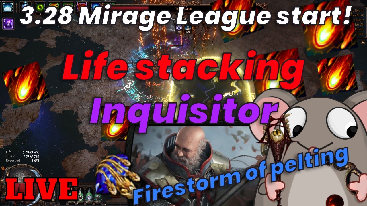 Strongbox farming! - Tanky life stacking Inquisitor Firestorm of Pelting Mirage 3.28!