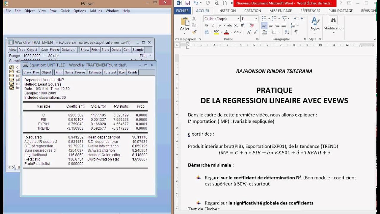 Régression linéaire Partie 1
