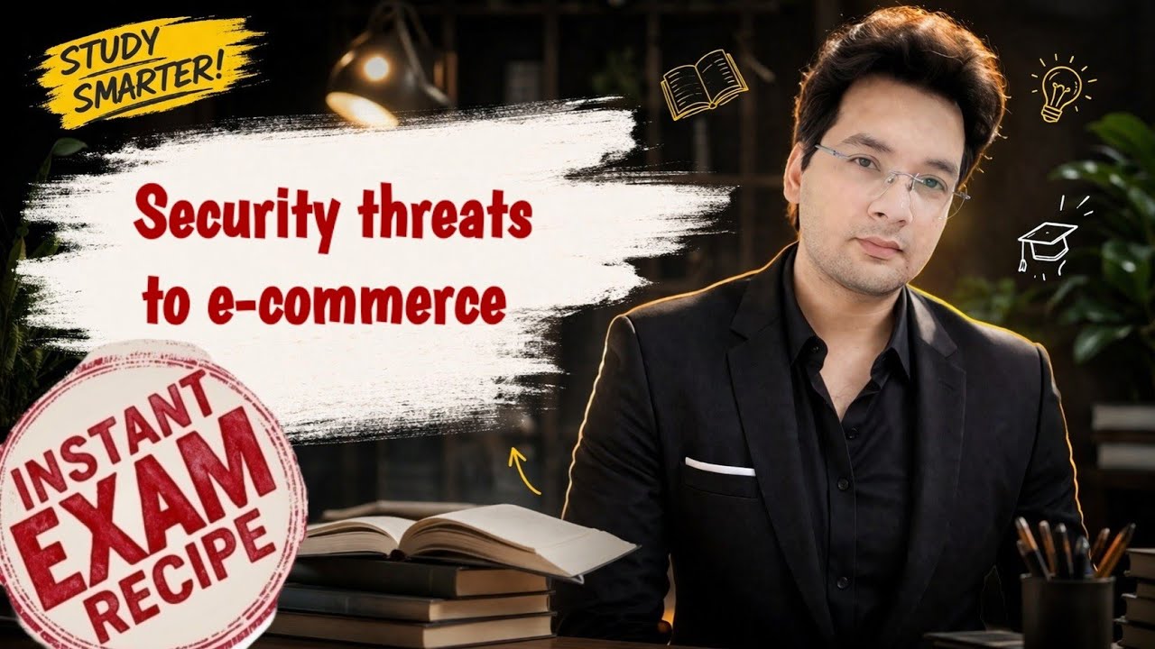 Security threat to e-commerce-electronic payment system,ecash,credit/debit card in hindi | MCA