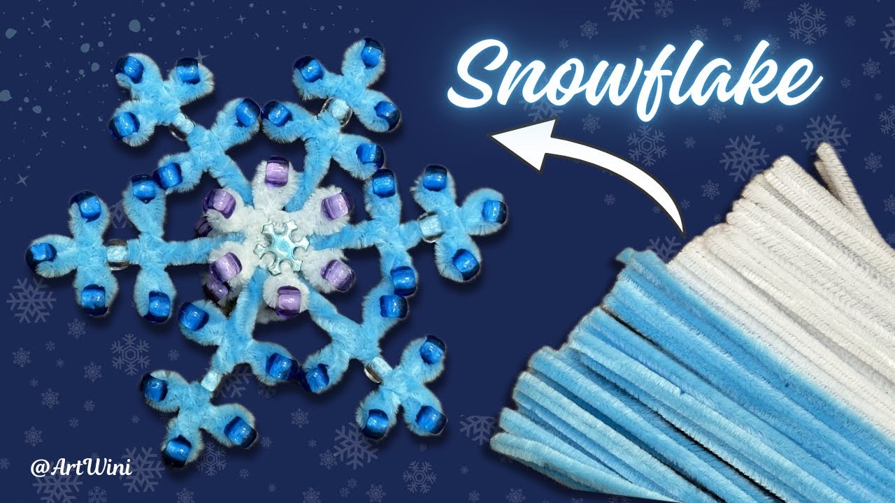 ❄️DIY: How To Make Snowflake With Pipe Cleaners | Easy Christmas Craft ❄️ @ArtWini