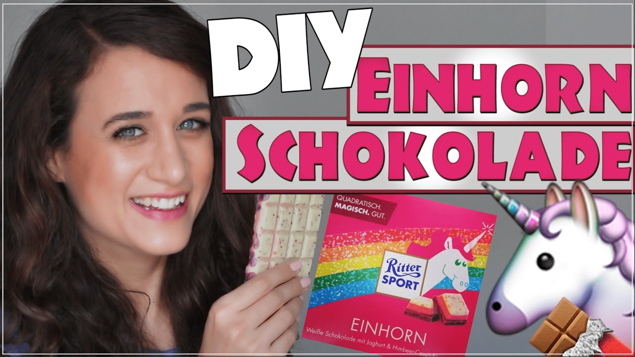 DIY Einhorn Schokolade ✮ Rittersport Schokolade selbst gemacht ♥