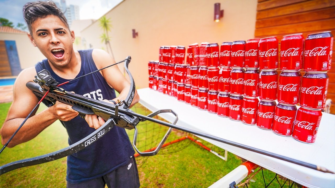 DESAFIO DA CROSSBOW VS PAREDE DE COCA COLA