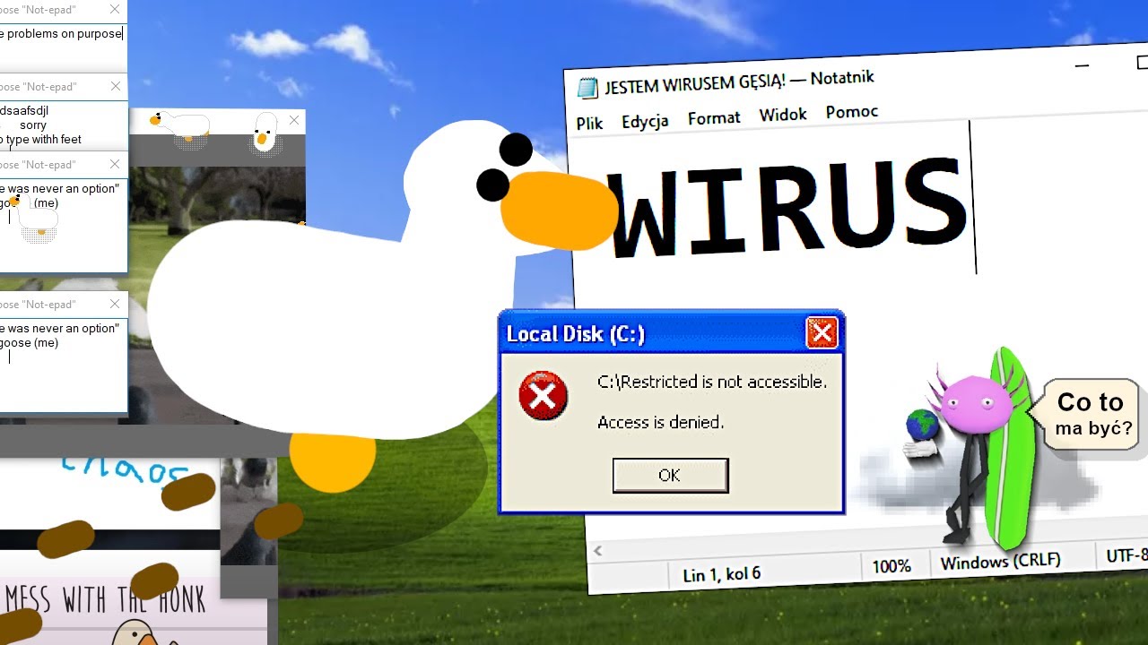 Ściągnąłem Wirusa... GĘŚ.exe (Desktop Goose) 🦢❌