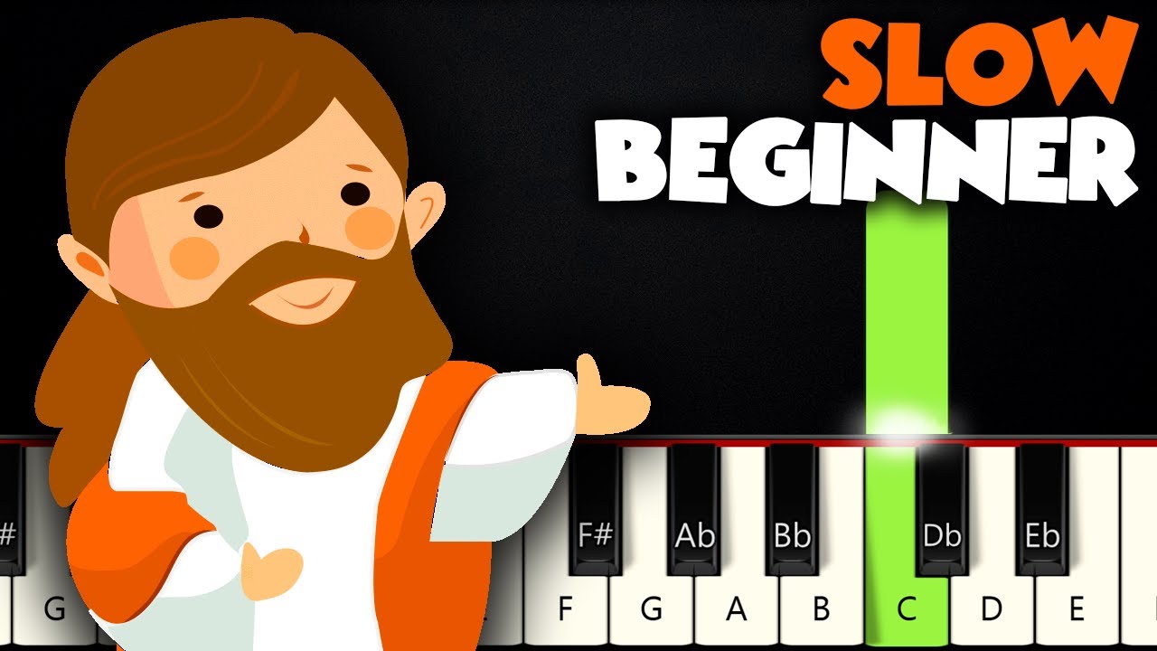 Jesus Loves Me | SLOW BEGINNER PIANO TUTORIAL + SHEET MUSIC by Betacustic