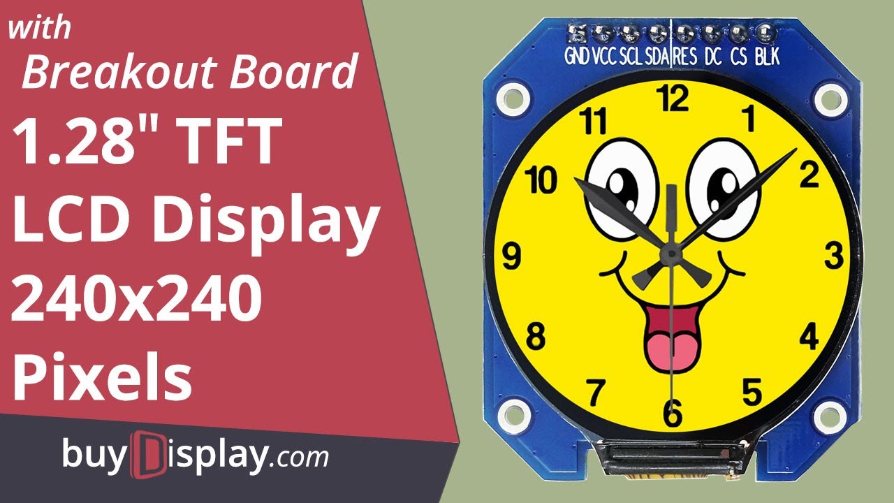 1.28 inch TFT IPS LCD Display Module 240x240 SPI for Arduino Raspberry Pi