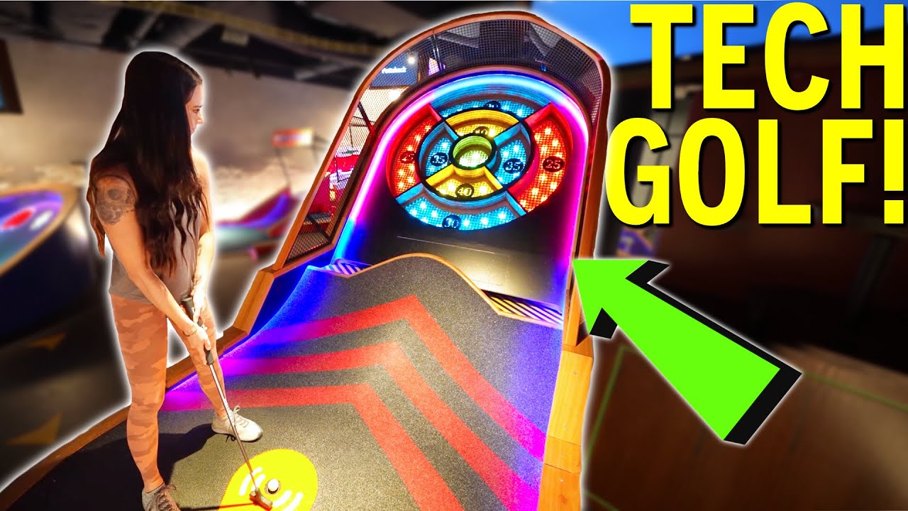 Crazy HIGH TECH Mini Golf Course! - Never Seen Before!