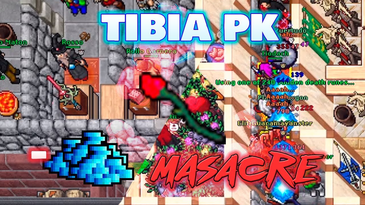 TIBIA PK MASACRANDO NOOBS / NOOB PIERDE 900KK ESPAÑOL - TIODACH