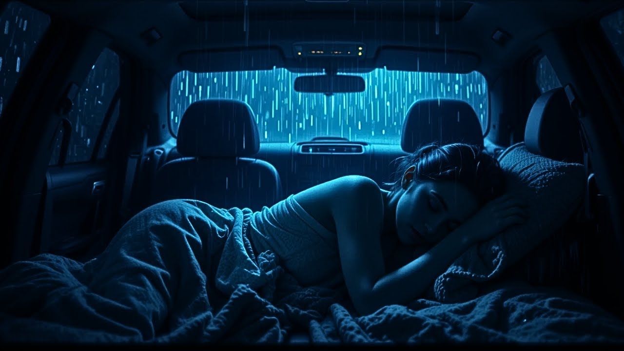 Vanlife Rainstorm Ambience | Relaxing Rain Sounds on Metal Roof for Stress Relief & Deep Sleep