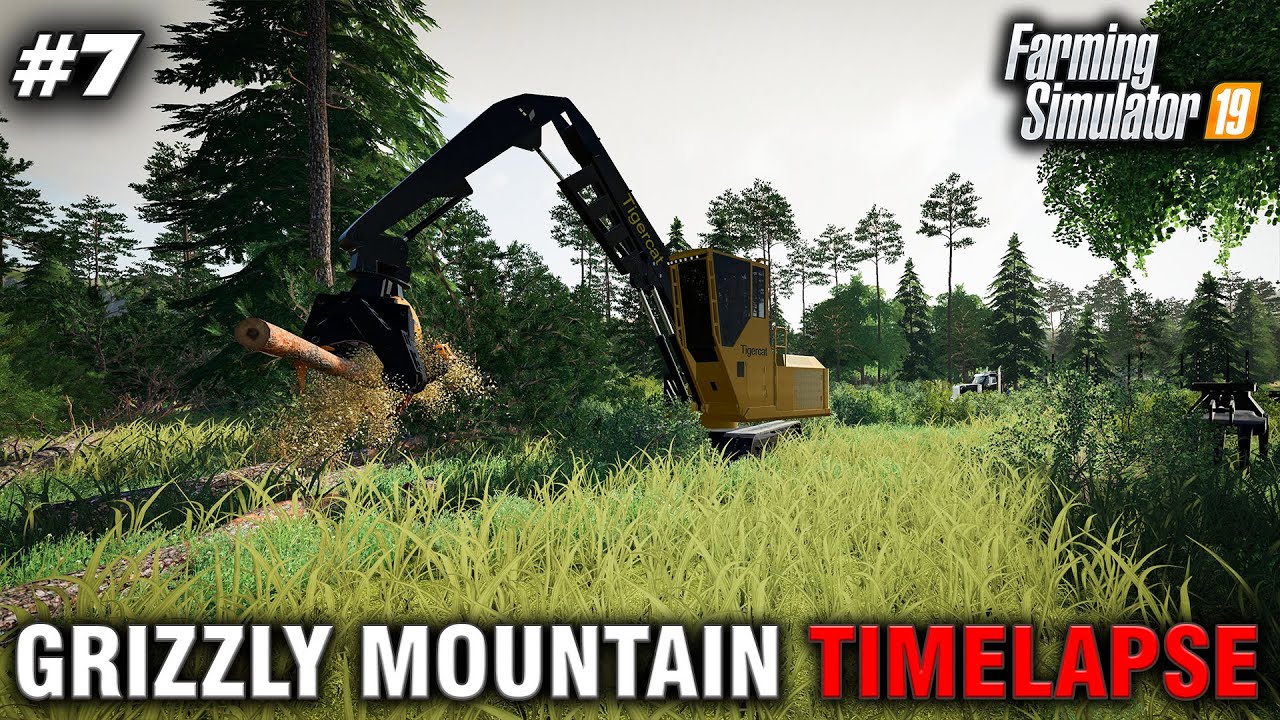 FS19 Grizzly Mountain Timelapse #7 Обработка деревьев