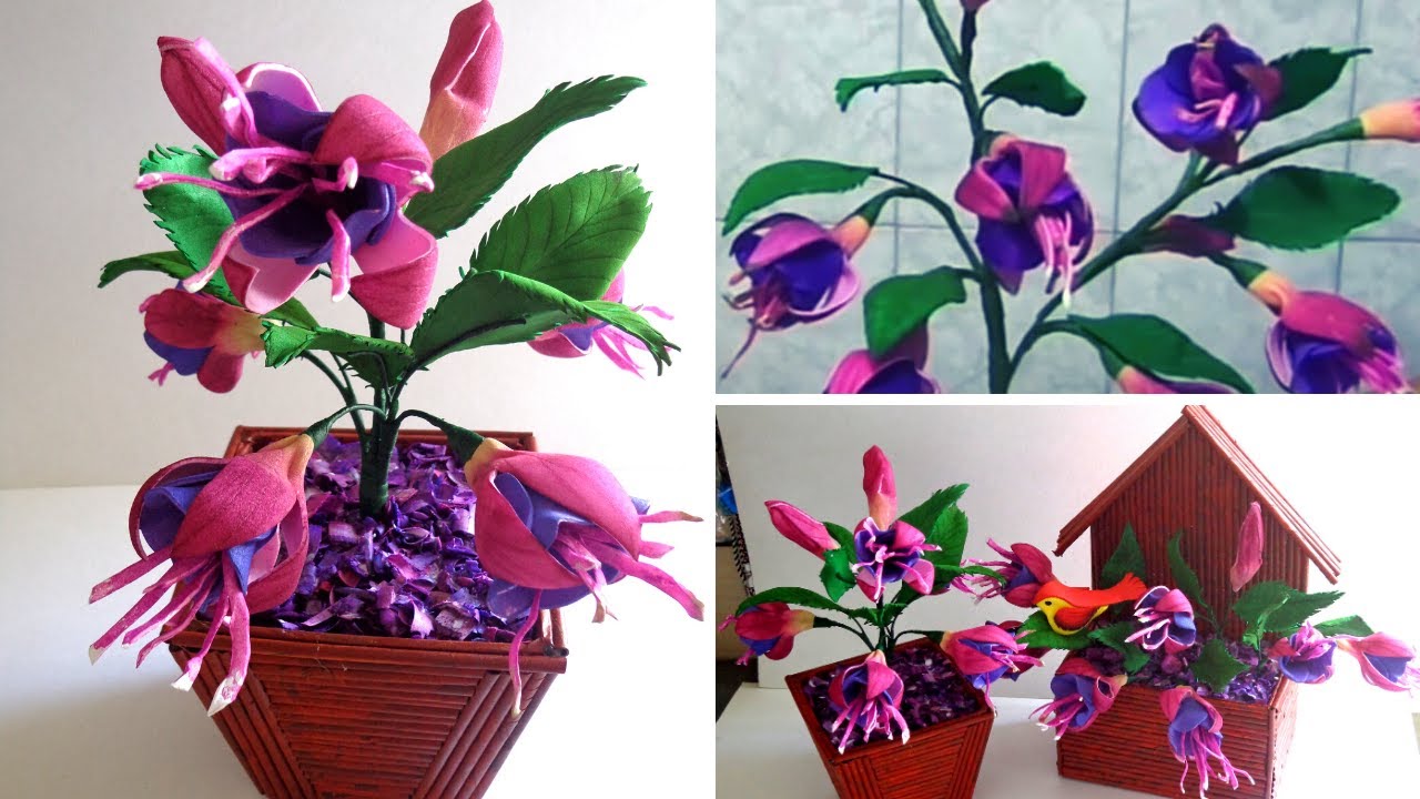 COMO FAZER FLOR BRINCO DE PRINCESA DE EVA MOLDADAS À MÃO