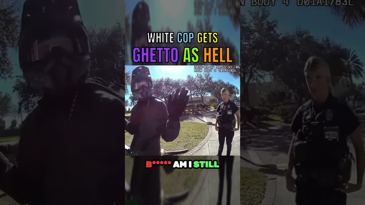White Cop Gets GHETTO Real Fast Out OF Nowhere...