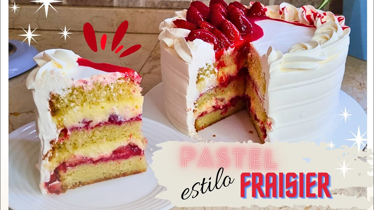 Torta fría de Fresa, ESTILO FRAISIER. 🍓¡¡MEGA DELICIOSA!!🍓