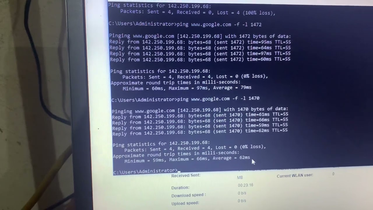 B315s 936 MTU size adjustment for less to no packet loss and better ping