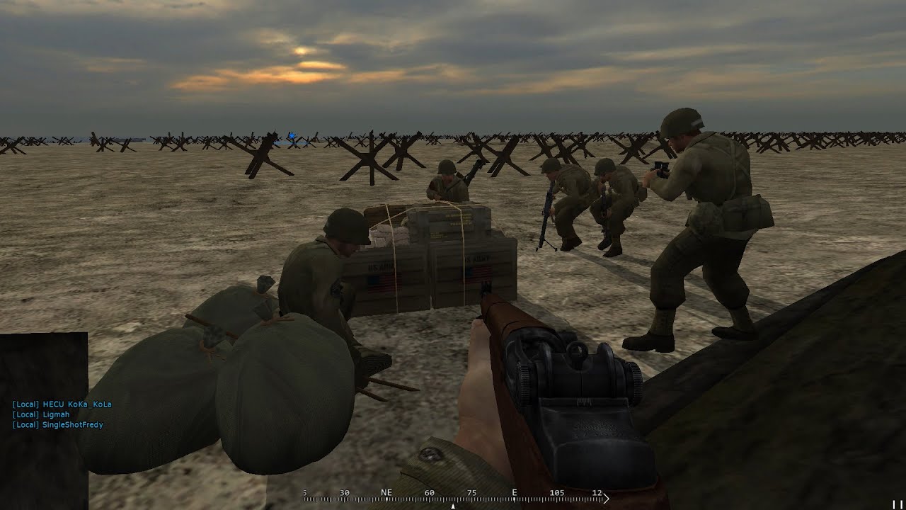Project Reality v1.8.1.2 - Omaha Beach - Flanking Assaults